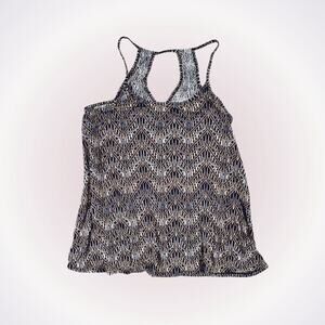 Old Navy Neutral Aztec Print High Neck Tank Top | Sz S